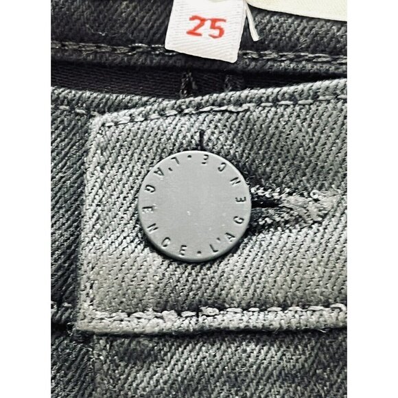 L'Agence Ryland High Rise Black Coated Cut Off Shorts Size 25 NWT - Picture 7 of 7